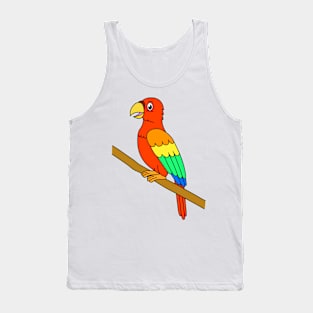 Cute Happy Flying Parrot Jungle Animal Tank Top